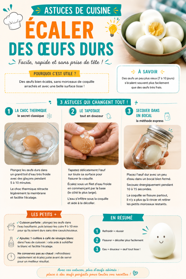 Ecaler des oeufs durs